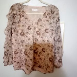 New without tags Calvin Klein Floral Blouse Size Small